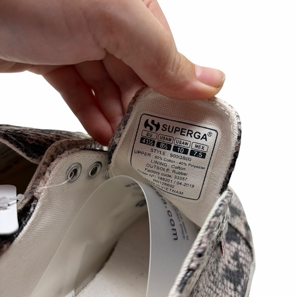 READ NWT Superga Snake Platform Sneakers Size US 8.5 - Picture 13 of 13